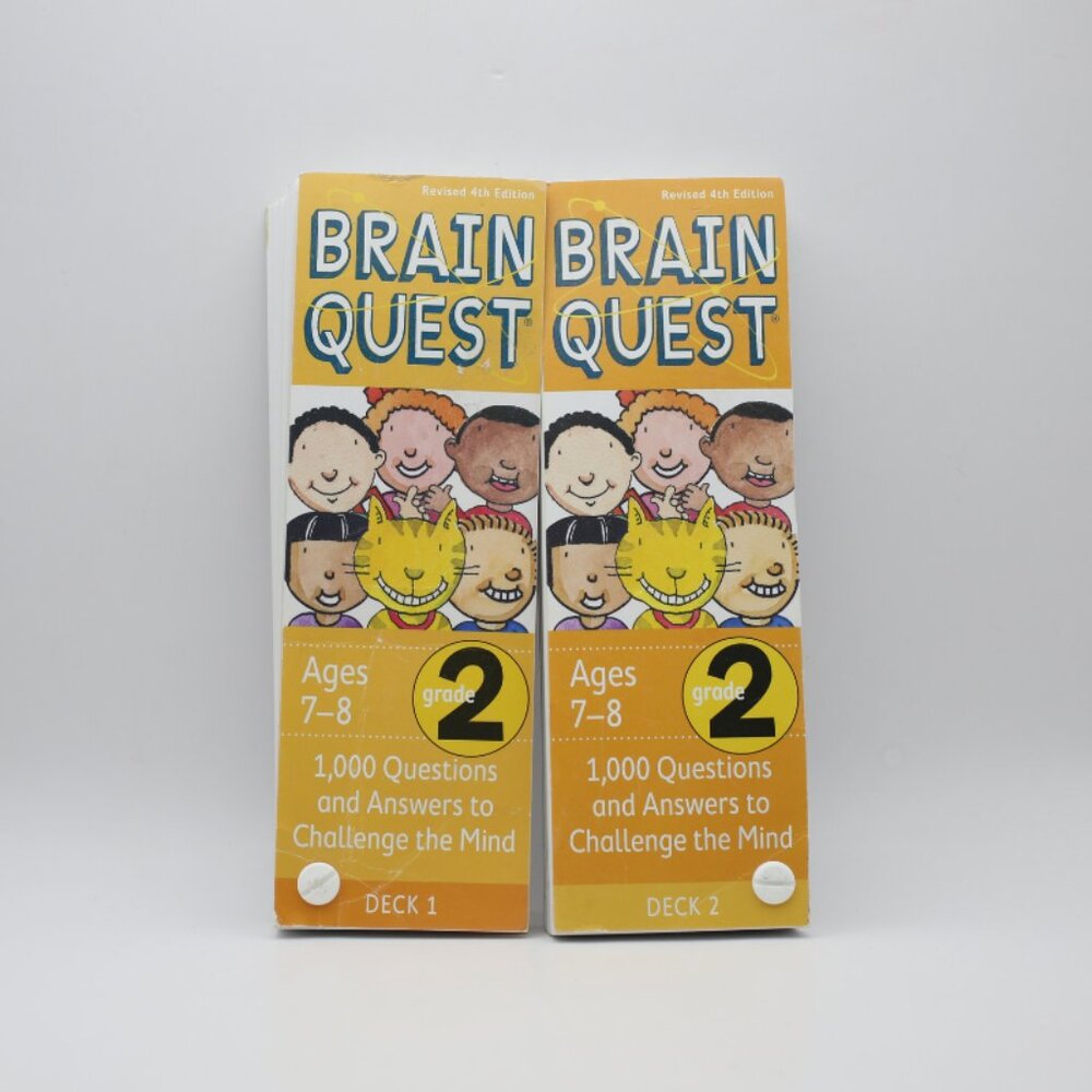 Brain Quest 2nd Grade Deck 1 & 2 - 4th Edition - Ages 7-8
